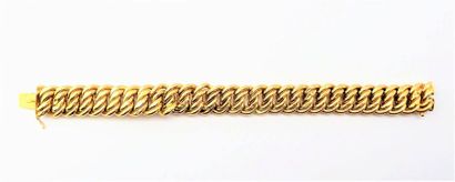 BRACELET en or 18K (750/°°), maille américaine,...