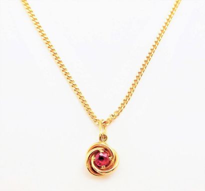 CHAINE en or 18K (750/°°), maille gourmette,...