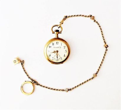 LIP - MONTRE DE COL de dame en or jaune 18k...
