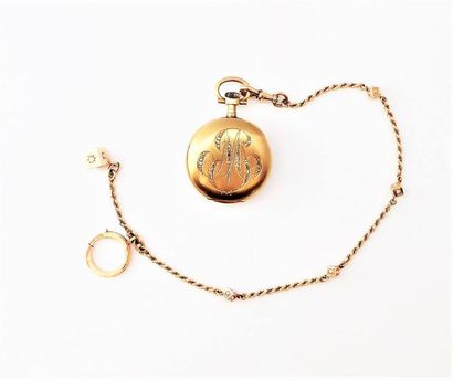 LIP - MONTRE DE COL de dame en or jaune 18k...