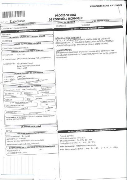 CAM NISSAN ATLEON BENNE 10T 
Carrosserie...