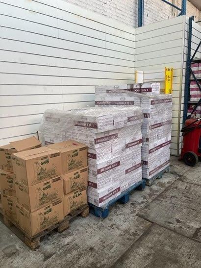 STOCKS : 
- Bières, épicerie, huile, farine,...