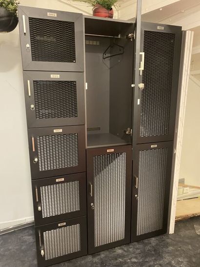 1 bloc vestiaire métal grillagé à 8 portes

VENTE...