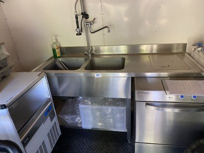 1 plonge inox 2 bacs avec mitigeur en col...