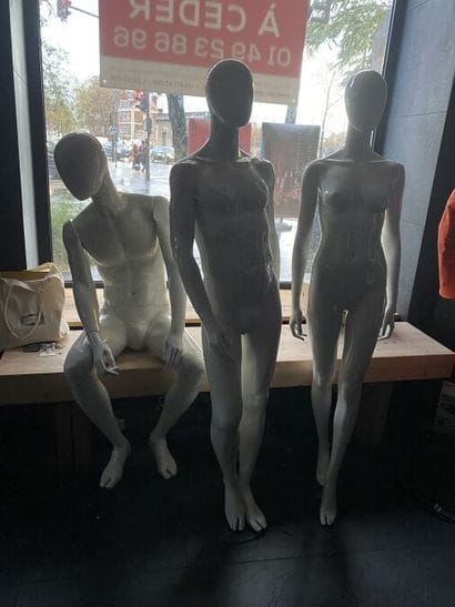 2 mannequins homme en PVC blanc
1 mannequin...