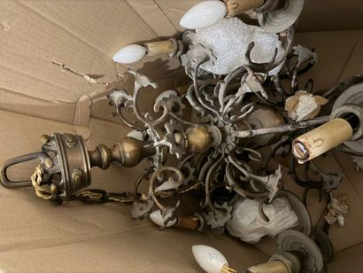 1 pair of Dutch-style two-light chandeliers....