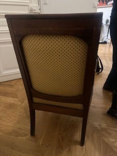 1 mahogany and mahogany veneer armchair on...