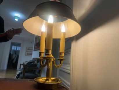 1 ormolu three-light bouillotte lamp with...