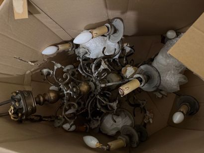 1 pair of Dutch-style two-light chandeliers....