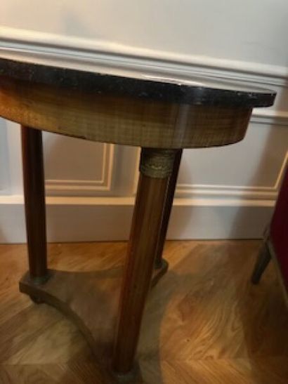 1 low tripod mahogany veneered pedestal table...