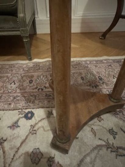 1 low tripod mahogany veneered pedestal table...