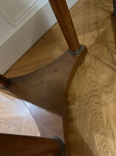 1 tripod mahogany veneered pedestal table...
