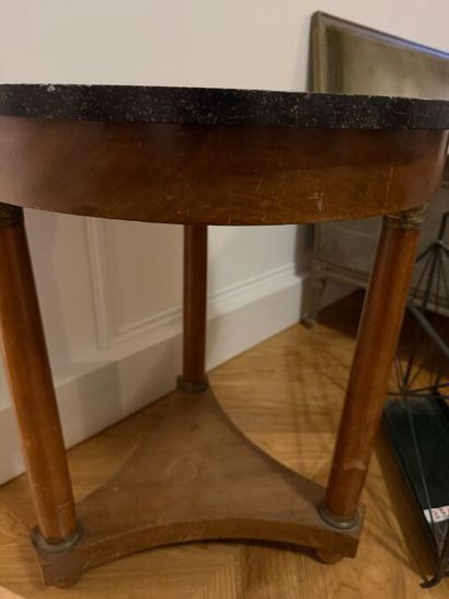 1 tripod mahogany veneered pedestal table...