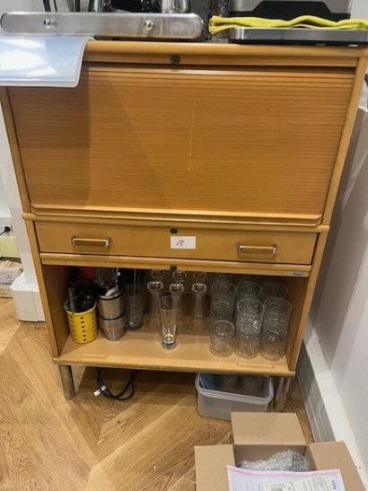 1 servante en bois, meuble de rangement à...