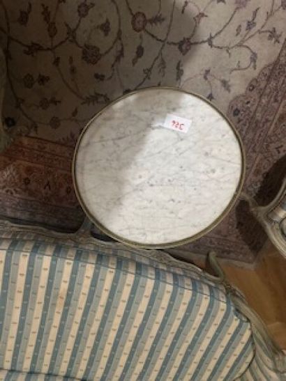 1 small bouillotte table with brass gallery....