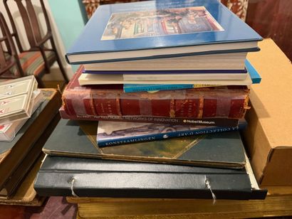 1 lot of various books and 3 framed meda...