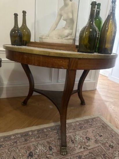 1 large round tripod mahogany pedestal table...