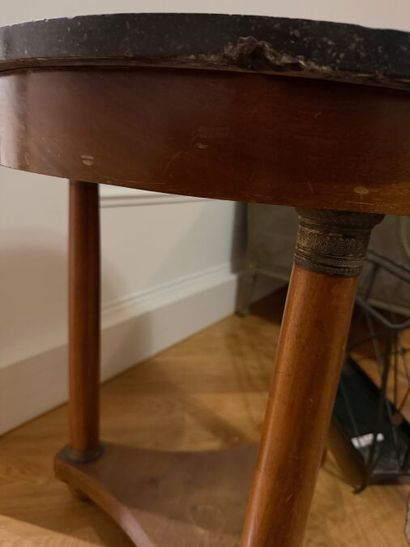 1 tripod mahogany veneered pedestal table...