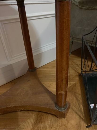 1 tripod mahogany veneered pedestal table...