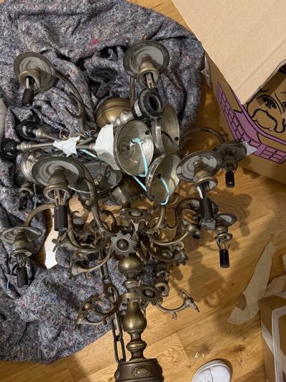 1 pair of Dutch-style two-light chandeliers....
