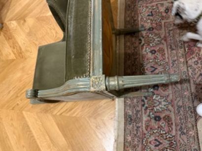 1 pair of square-back bergères in molded...