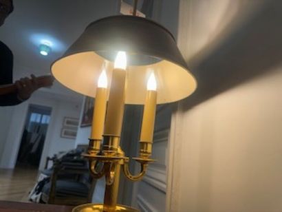 1 ormolu three-light bouillotte lamp with...