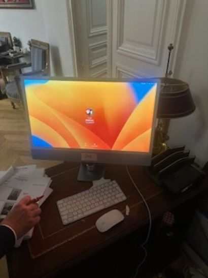- 1 APPLE computer monitor model A2438. Serial...