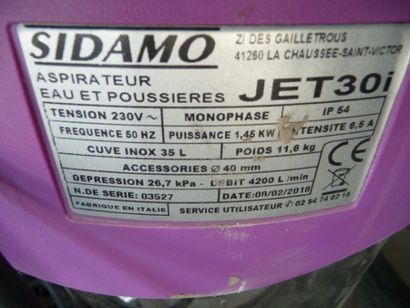 1 aspirateur professionnel SIDAMO JET 30...