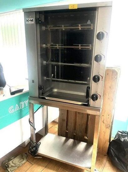 1 rôtissoire inox MCM MN4E sur bâti mobile...