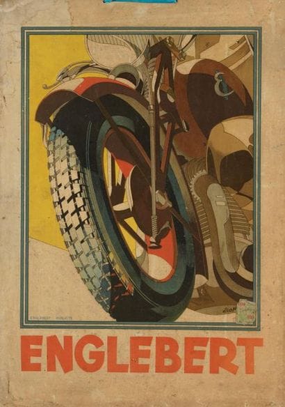 Quatre panneaux publicitaires ENGLEBERT
Sur...