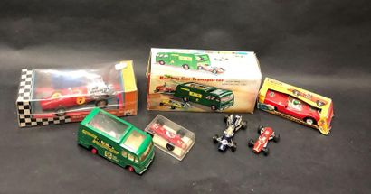 Lot comprenant :
Diverses F1, Racing Car...