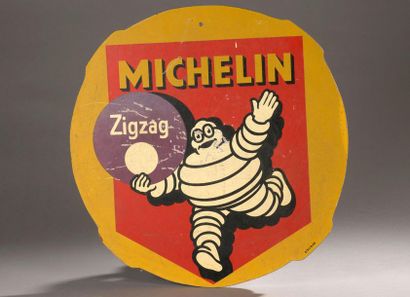 Plaque en isorel Michelin Zig Zag 
Diam :...