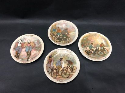 Sarreguemines, H GRAY
Quatre assiettes en...