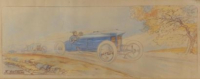 MONTAUT (XIX - XXe siècle) 
Coupe des voiturettes,...