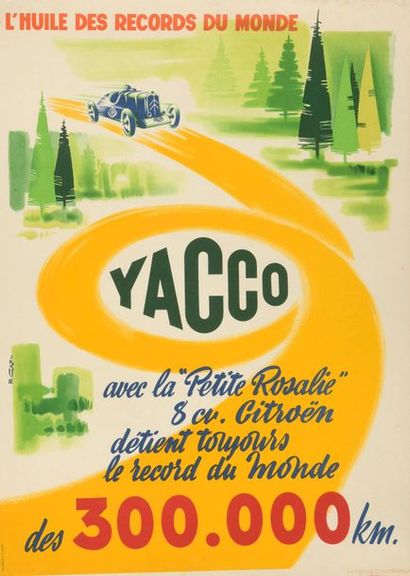 YACCO 
Deux affiches entoilées, DS 19 et...