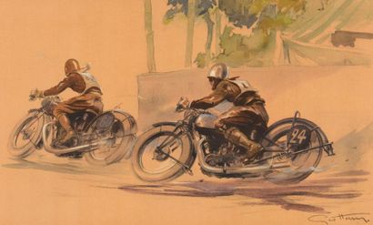 Géo HAM (1900-1972)
Course de Motos
Lithographie...
