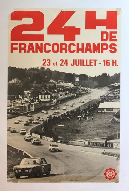 Trois affiches entoilées, Grand Prix de SPA,...