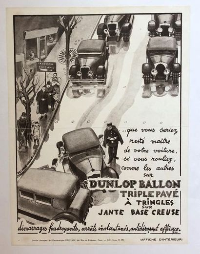Lot de trois affiches entoilées, en l'état,...