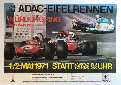 Lot d'affiches, en l'état, certaines entoilées,...