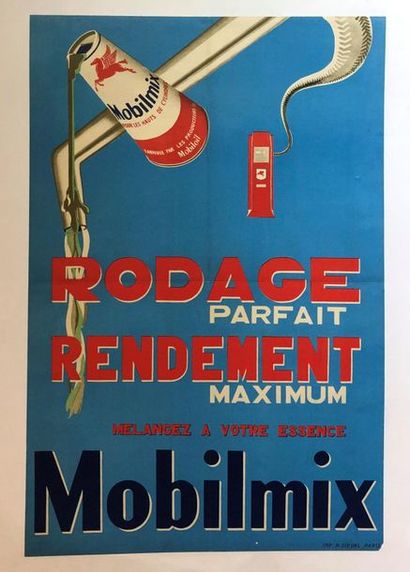 Lot de cinq affiches entoilées, en l'état...