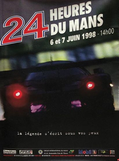 Lot de 5 affiches : 
24 Heures du Mans 1997/1998/1999/2000/2002
158x118...