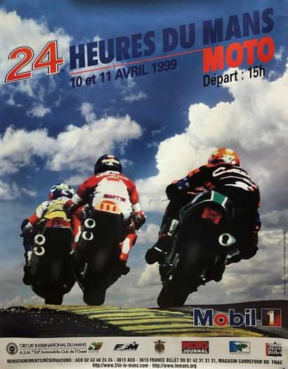 Lot de 12 affiches : 
24 Heures du Mans Moto...