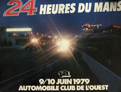 Lot d'affichettes 24 Heures du Mans 
1970/1971/1972/1973/1974/1976/1977/1978/1979...