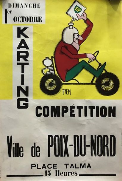 Lot d'une vingtaine d'affiches, en l'état
Nogaro/Grand...