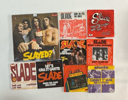 SLADE
1 album et 10 disques 45T