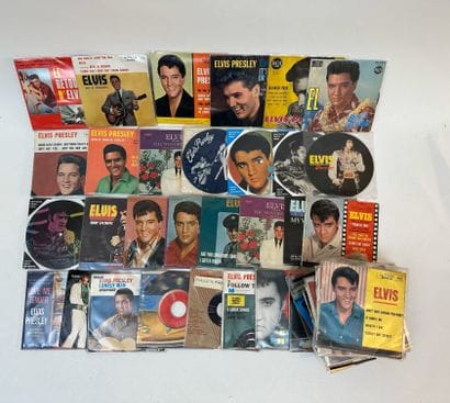 Elvis PRESLEY
Env. 80 disques 45T