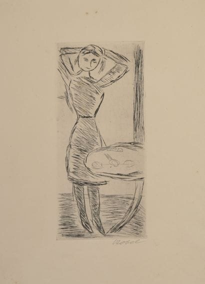 Béla CZOBEL (1883-1976)
Mädchen bei der Toilette...