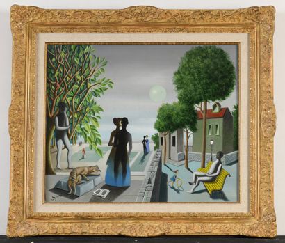 Georges SPIRO (1909-1994)
Nuit surréaliste
Huile...