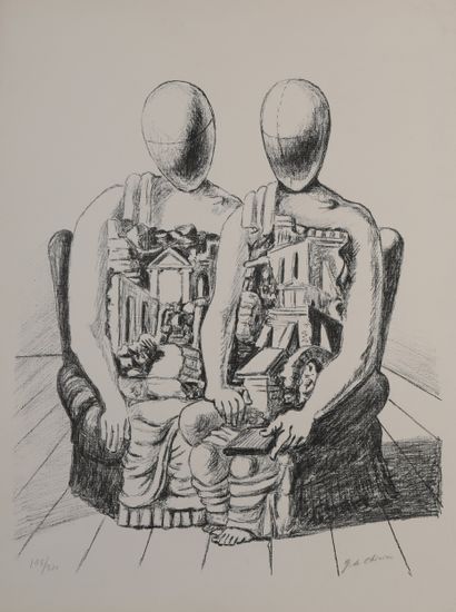 Giorgio de CHIRICO (1888-1978)
Les archéologues,...