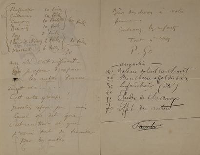 Paul GAUGUIN (1848-1903)
Exceptionnelle lettre...